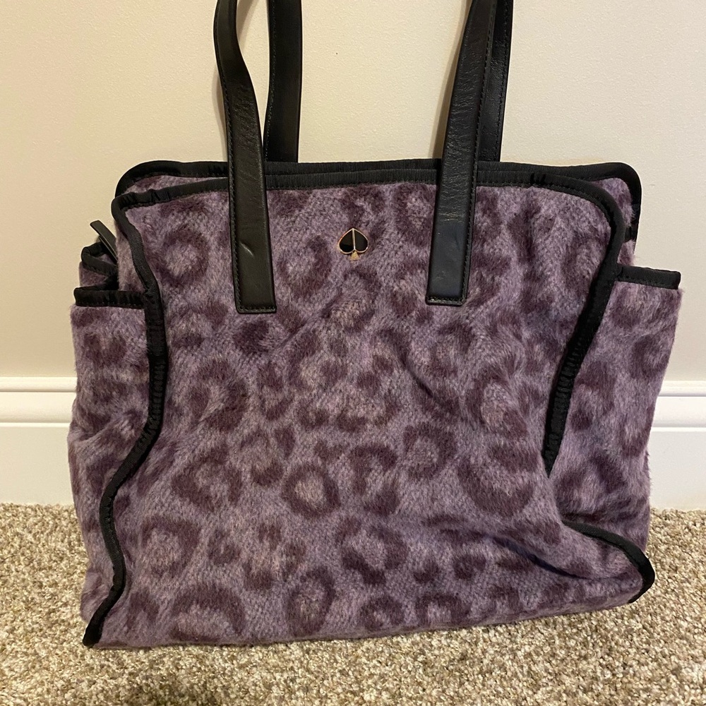 Kate Spade Morley Purple Leopard Tote Bag